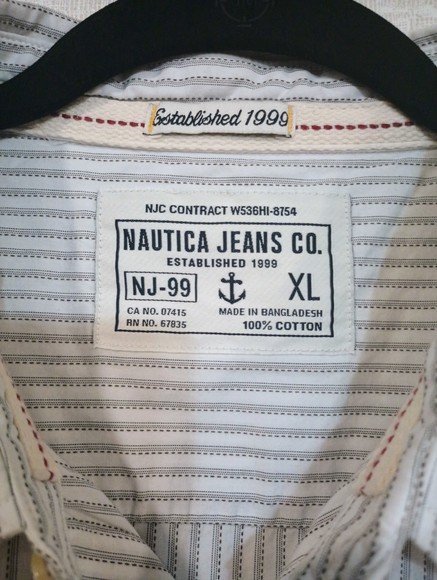 Nice Men's Nautica Jeans Co. Button Front Short Sleeved with Graphics - Picture 3 of 7
